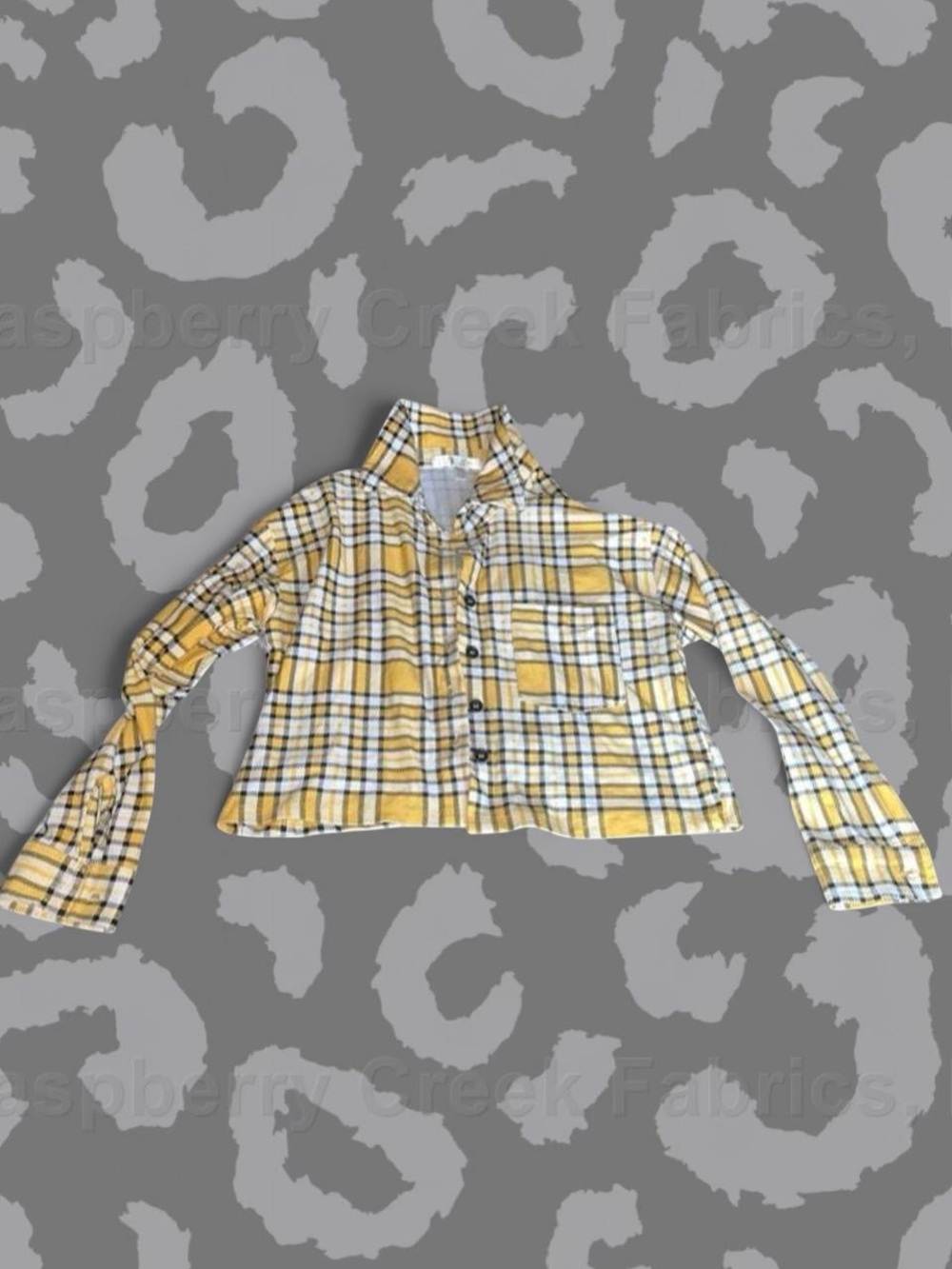 Stella Yellow Plaid Button-Down Shirt for Kids